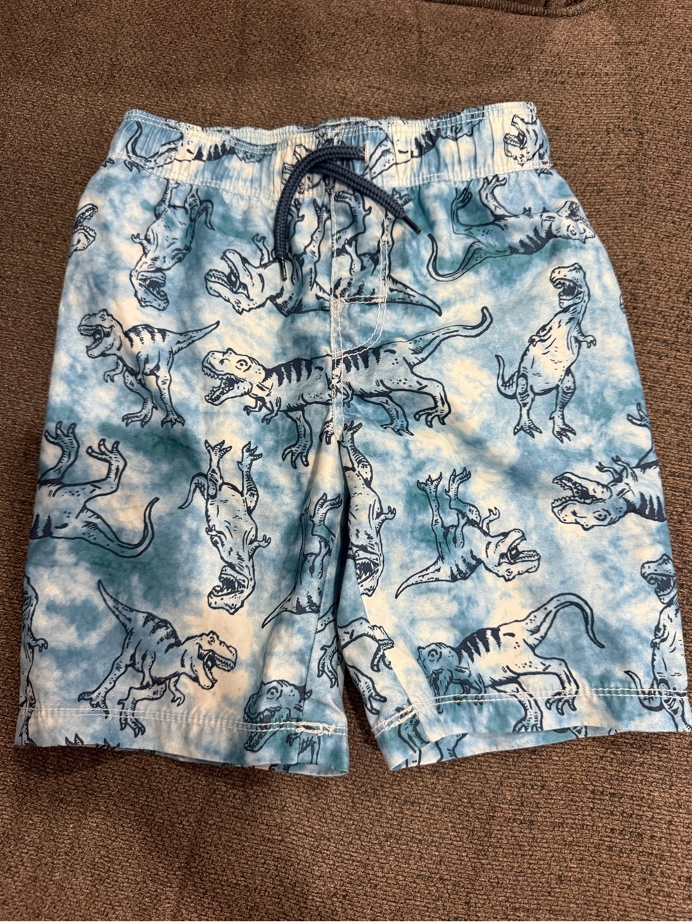 Old Navy Light Blue Dinosaur Swim Trunks
